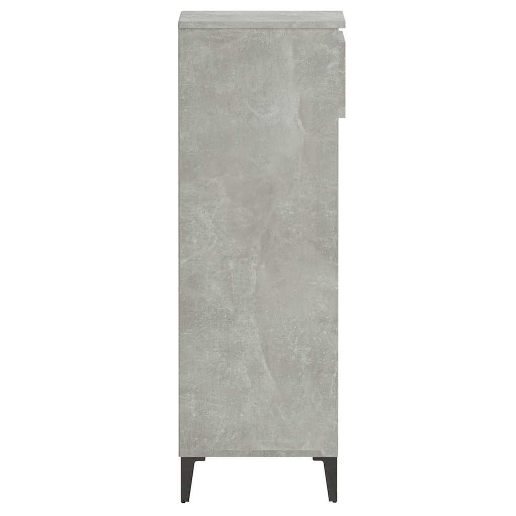 vidaXL Shoe Rack Concrete Grey 40x36x105 cm Engineered Wood