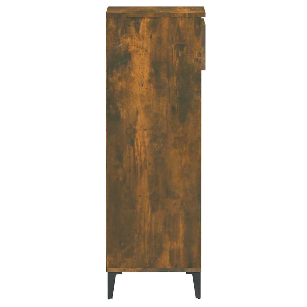 vidaXL Shoe Rack Smoked Oak 40x36x105 cm Engineered Wood