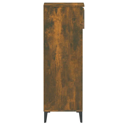 vidaXL Shoe Rack Smoked Oak 40x36x105 cm Engineered Wood