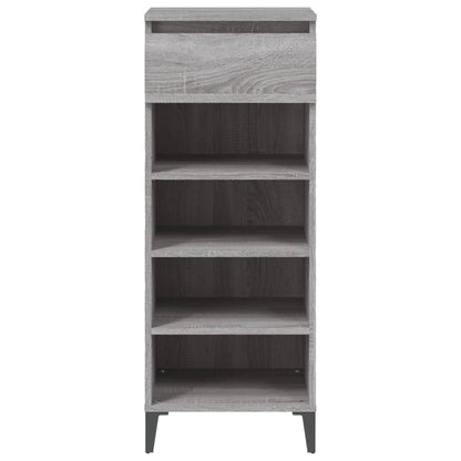 vidaXL Shoe Rack Grey Sonoma 40x36x105 cm Engineered Wood