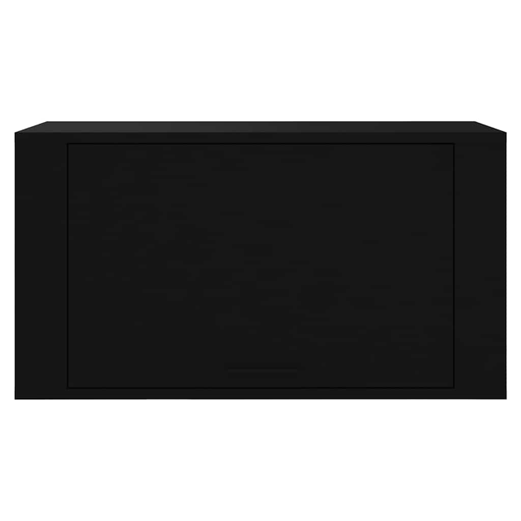 vidaXL Wall-mounted Shoe Cabinet Black 70x35x38 cm Engineered Wood