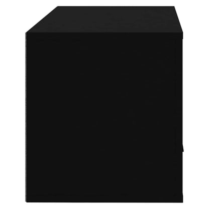 vidaXL Wall-mounted Shoe Cabinet Black 70x35x38 cm Engineered Wood
