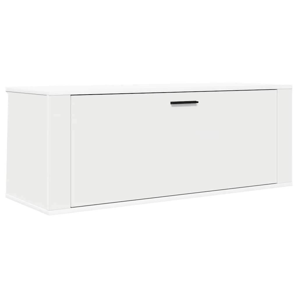vidaXL Wall Shoe Cabinet White 100x35x38 cm Engineered Wood