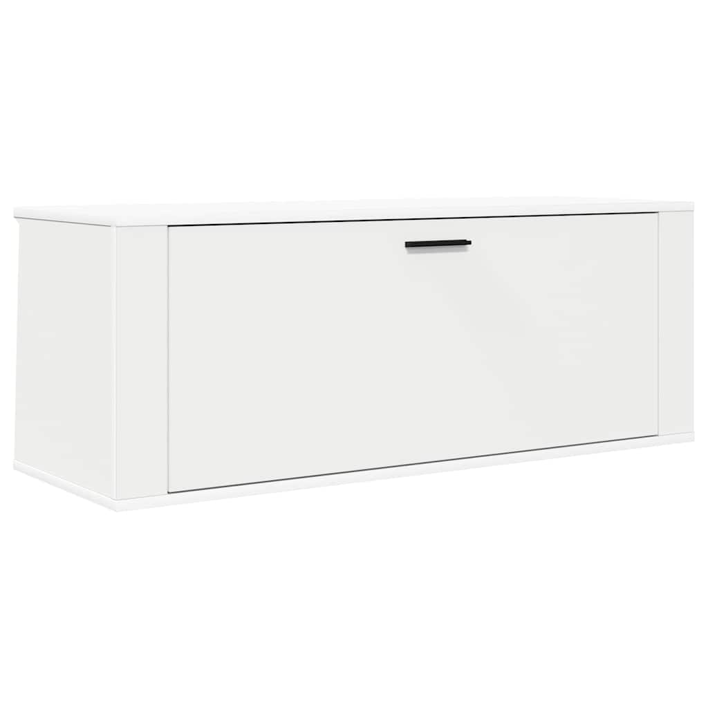 vidaXL Wall Shoe Cabinet White 100x35x38 cm Engineered Wood
