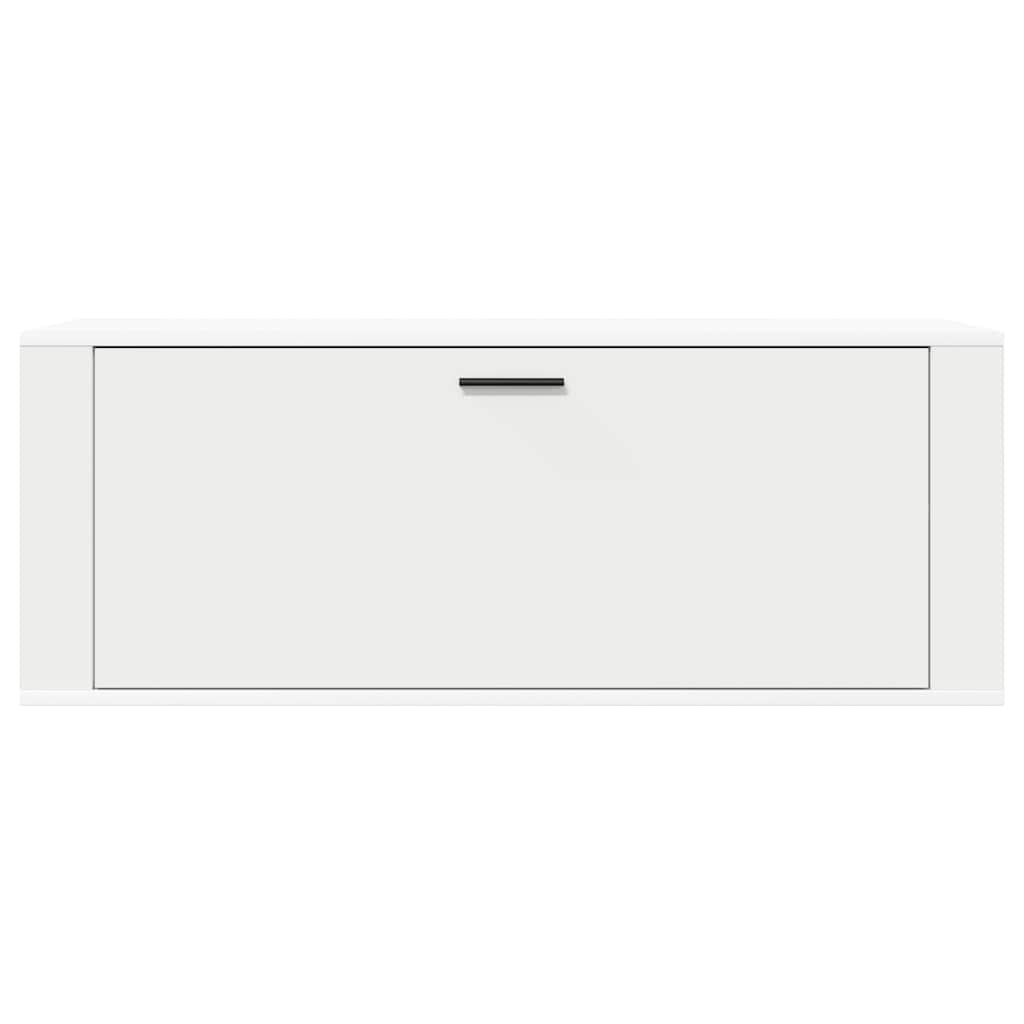 vidaXL Wall Shoe Cabinet White 100x35x38 cm Engineered Wood