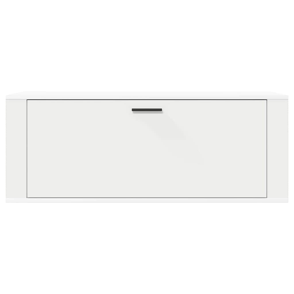 vidaXL Wall Shoe Cabinet White 100x35x38 cm Engineered Wood