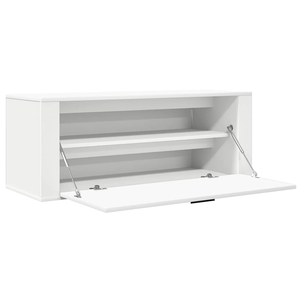 vidaXL Wall Shoe Cabinet White 100x35x38 cm Engineered Wood