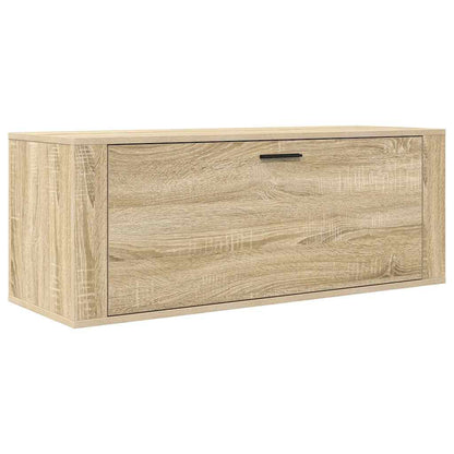 vidaXL Wall Shoe Cabinet Sonoma Oak 100x35x38 cm Engineered Wood