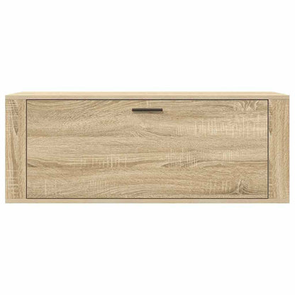 vidaXL Wall Shoe Cabinet Sonoma Oak 100x35x38 cm Engineered Wood