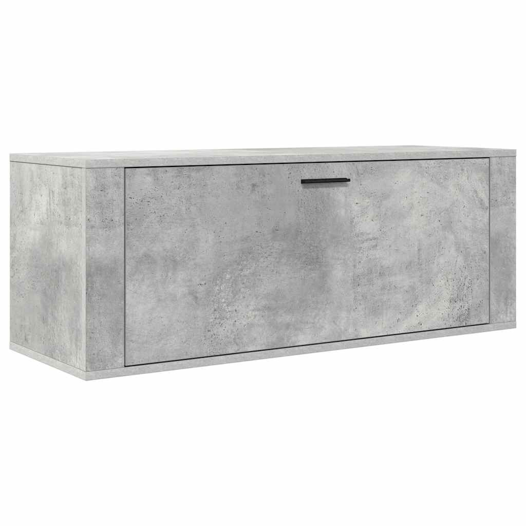 vidaXL Wall Shoe Cabinet Concrete Grey 100x35x38 cm Engineered Wood