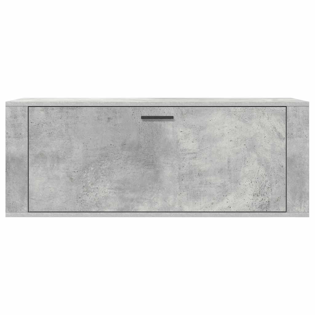 vidaXL Wall Shoe Cabinet Concrete Grey 100x35x38 cm Engineered Wood