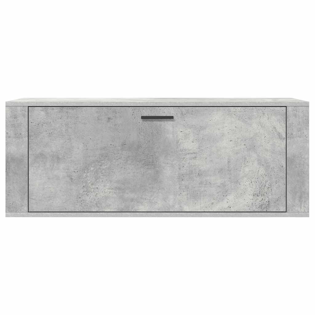 vidaXL Wall Shoe Cabinet Concrete Grey 100x35x38 cm Engineered Wood