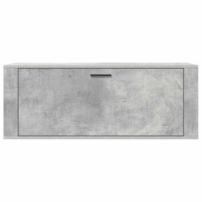vidaXL Wall Shoe Cabinet Concrete Grey 100x35x38 cm Engineered Wood