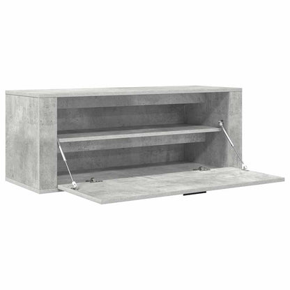 vidaXL Wall Shoe Cabinet Concrete Grey 100x35x38 cm Engineered Wood