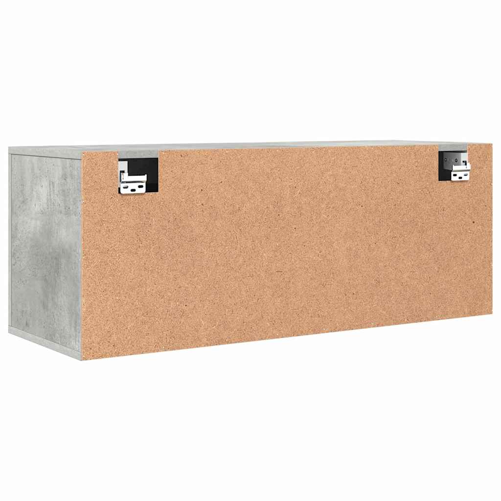 vidaXL Wall Shoe Cabinet Concrete Grey 100x35x38 cm Engineered Wood