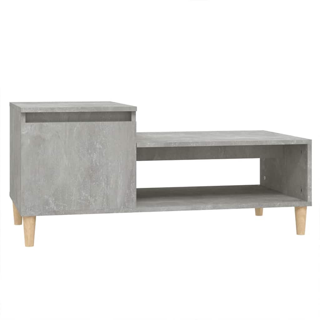 vidaXL Coffee Table Concrete Grey 100x50x45 cm Engineered Wood