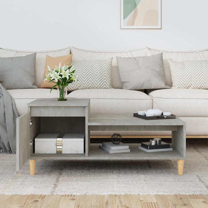 vidaXL Coffee Table Concrete Grey 100x50x45 cm Engineered Wood