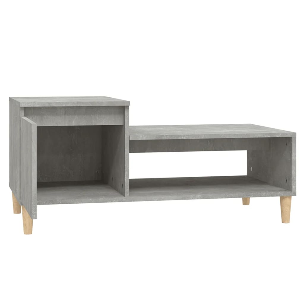 vidaXL Coffee Table Concrete Grey 100x50x45 cm Engineered Wood