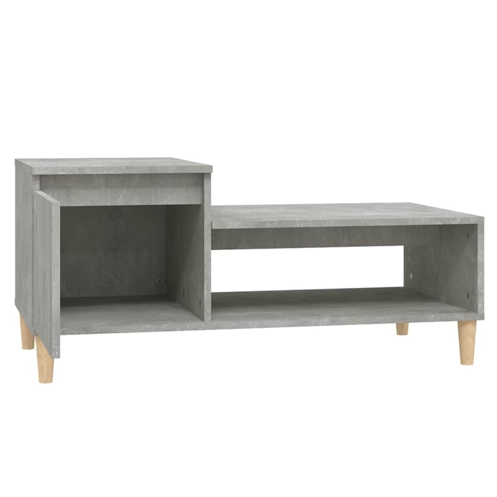 vidaXL Coffee Table Concrete Grey 100x50x45 cm Engineered Wood