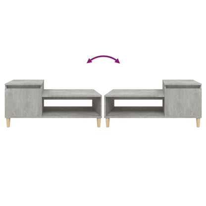 vidaXL Coffee Table Concrete Grey 100x50x45 cm Engineered Wood
