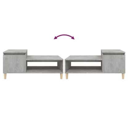 vidaXL Coffee Table Concrete Grey 100x50x45 cm Engineered Wood