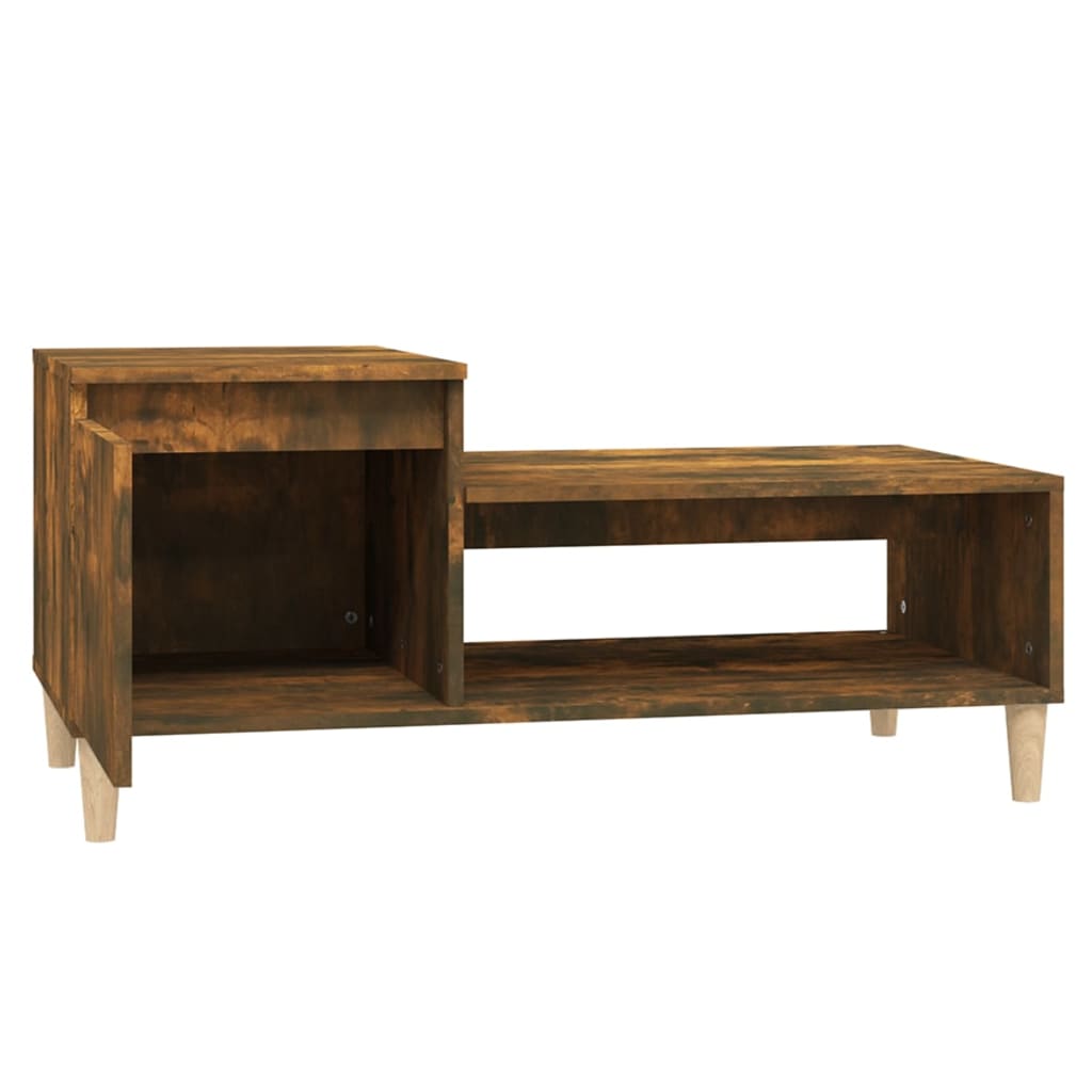 vidaXL Coffee Table Smoked Oak 100x50x45 cm Engineered Wood