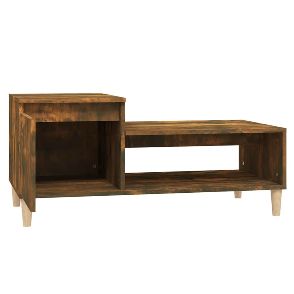 vidaXL Coffee Table Smoked Oak 100x50x45 cm Engineered Wood