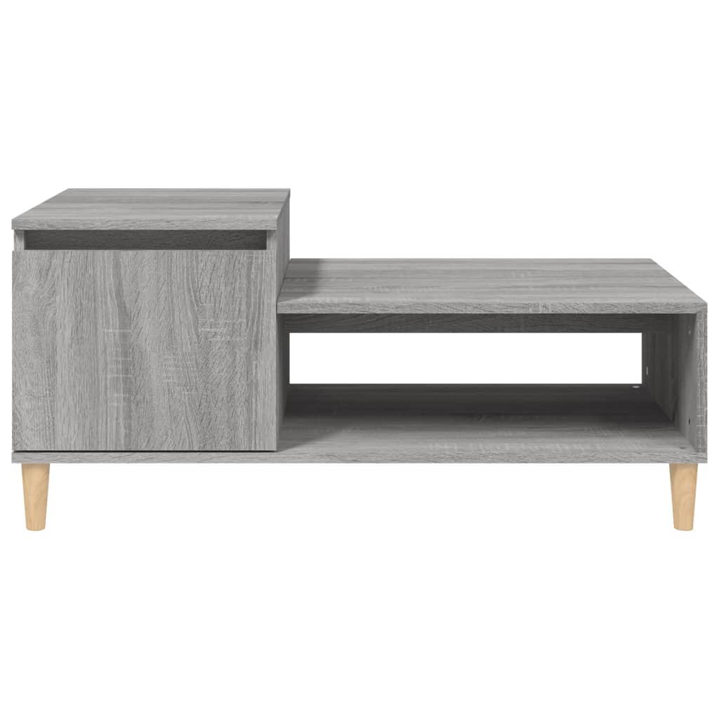 vidaXL Coffee Table Grey Sonoma 100x50x45 cm Engineered Wood