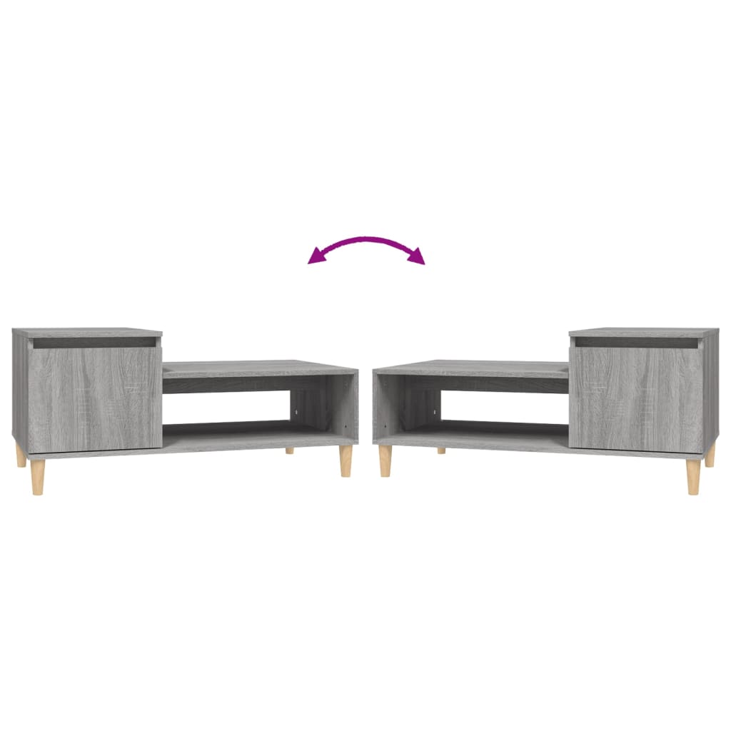 vidaXL Coffee Table Grey Sonoma 100x50x45 cm Engineered Wood