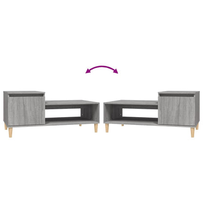 vidaXL Coffee Table Grey Sonoma 100x50x45 cm Engineered Wood