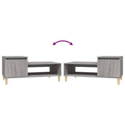vidaXL Coffee Table Grey Sonoma 100x50x45 cm Engineered Wood