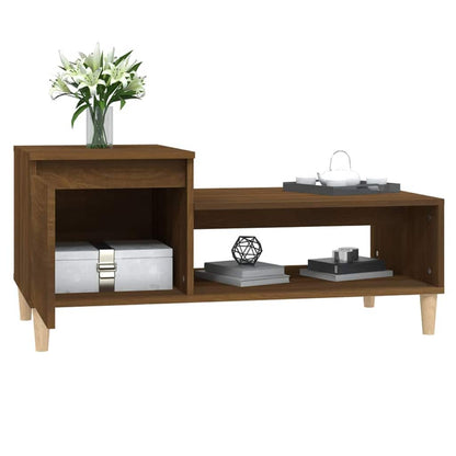 vidaXL Coffee Table Brown Oak 100x50x45 cm Engineered Wood