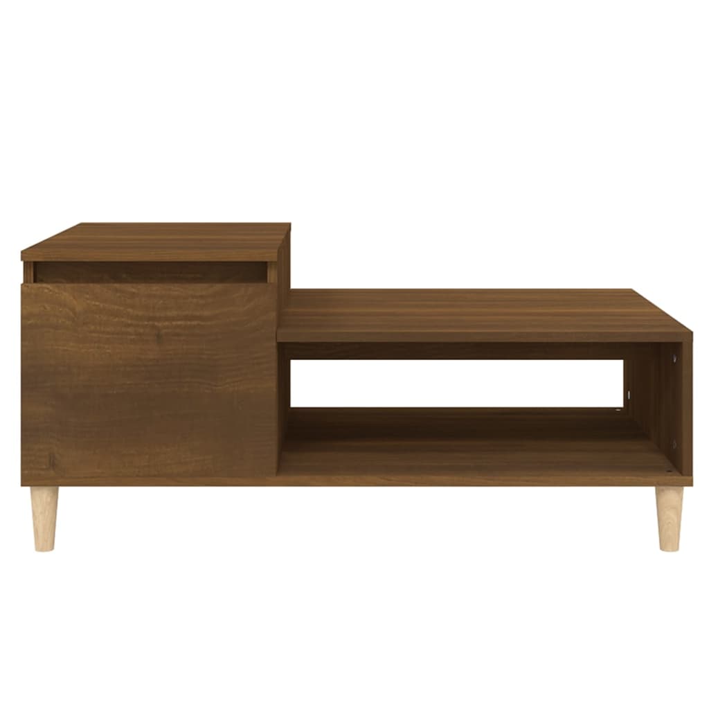 vidaXL Coffee Table Brown Oak 100x50x45 cm Engineered Wood