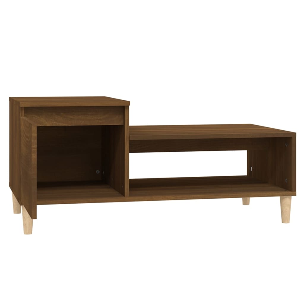 vidaXL Coffee Table Brown Oak 100x50x45 cm Engineered Wood