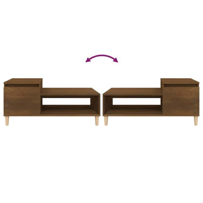 vidaXL Coffee Table Brown Oak 100x50x45 cm Engineered Wood