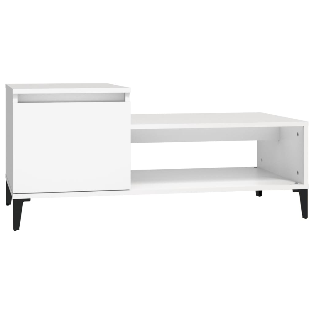 vidaXL Coffee Table White 100x50x45 cm Engineered Wood