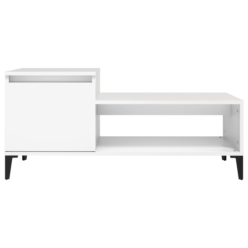 vidaXL Coffee Table White 100x50x45 cm Engineered Wood