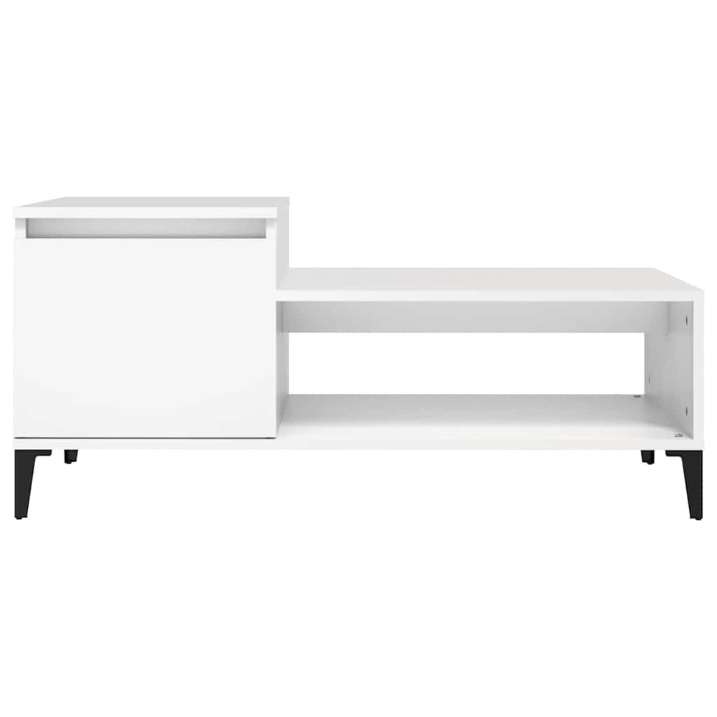vidaXL Coffee Table White 100x50x45 cm Engineered Wood