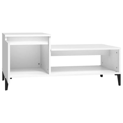 vidaXL Coffee Table White 100x50x45 cm Engineered Wood