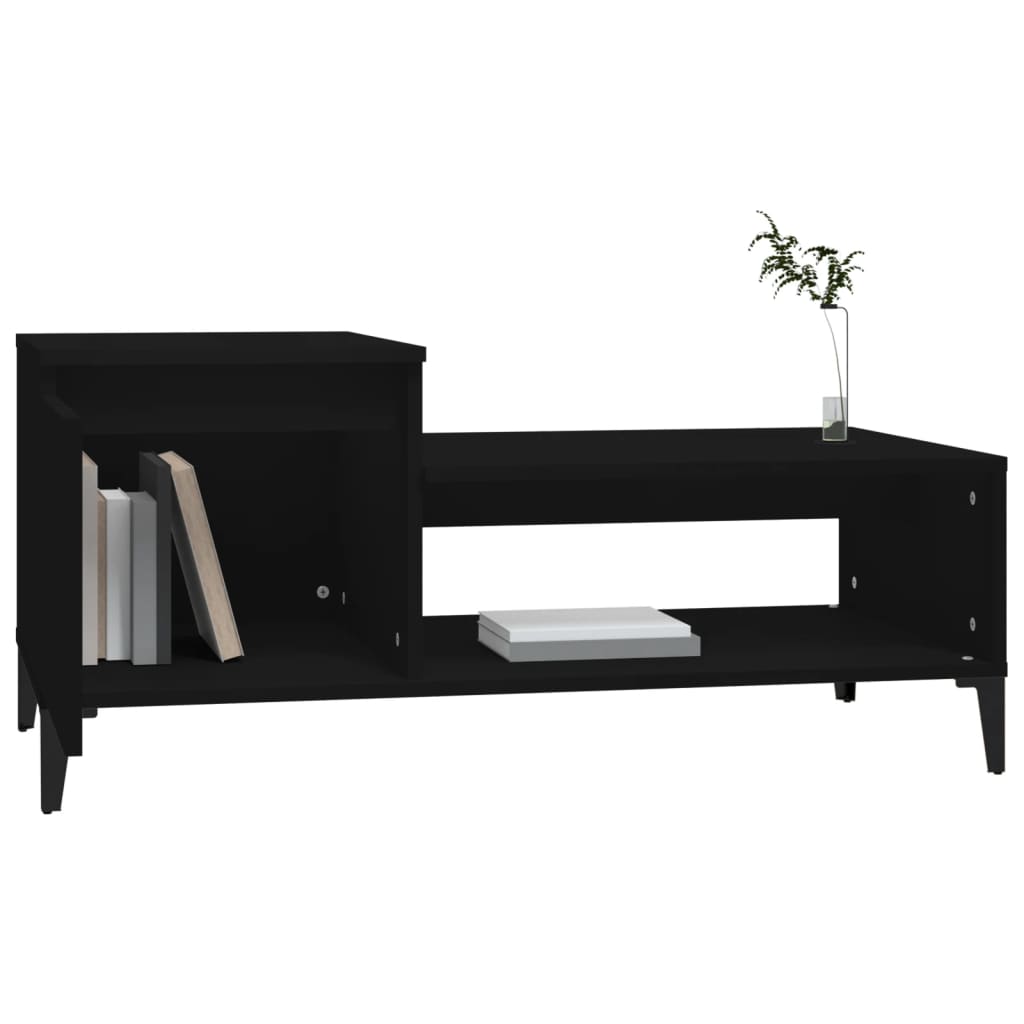 vidaXL Coffee Table | Black | Engineered wood, Metal | Medium | Coffee Table