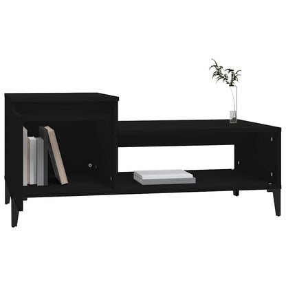 vidaXL Coffee Table Black 100x50x45 cm Engineered Wood