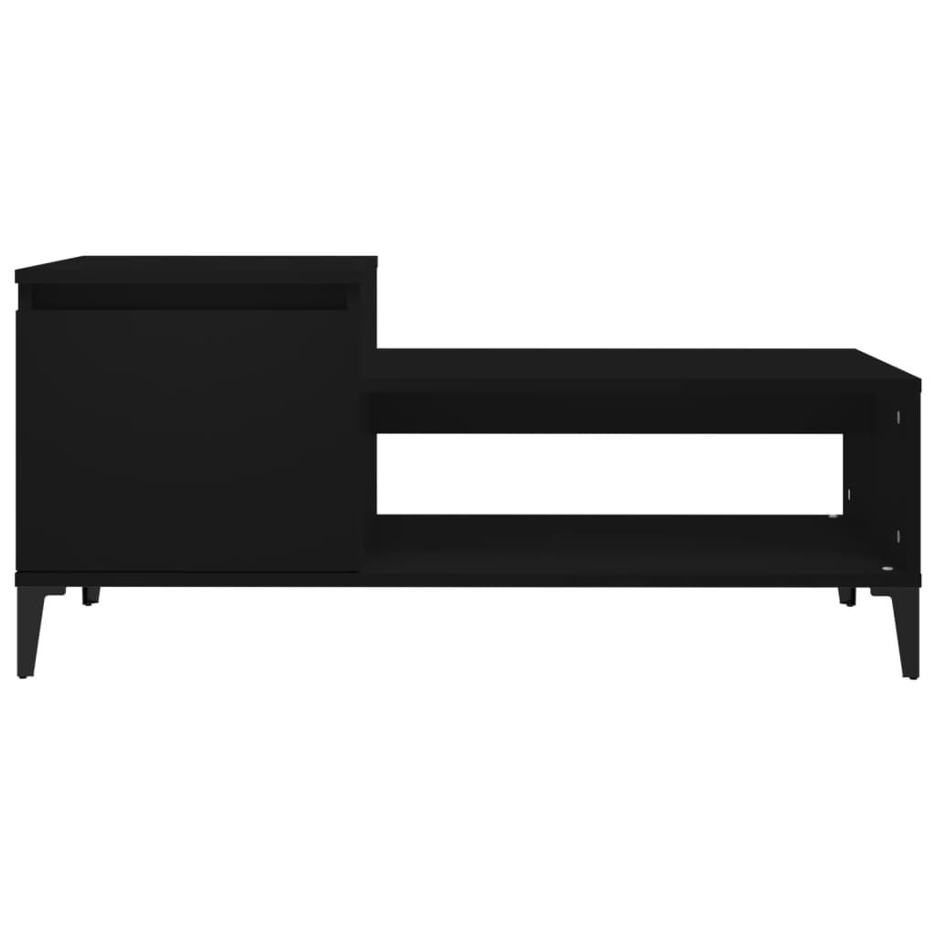 vidaXL Coffee Table | Black | Engineered wood, Metal | Medium | Coffee Table