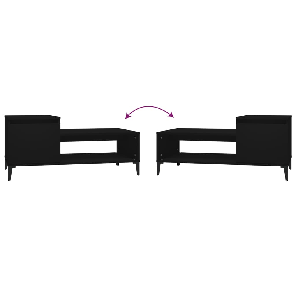vidaXL Coffee Table | Black | Engineered wood, Metal | Medium | Coffee Table