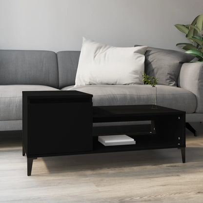 vidaXL Coffee Table | Black | Engineered wood, Metal | Medium | Coffee Table