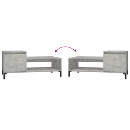 vidaXL Coffee Table Concrete Grey 100x50x45 cm Engineered Wood