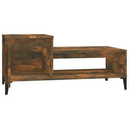 vidaXL Coffee Table Smoked Oak 100x50x45 cm Engineered Wood