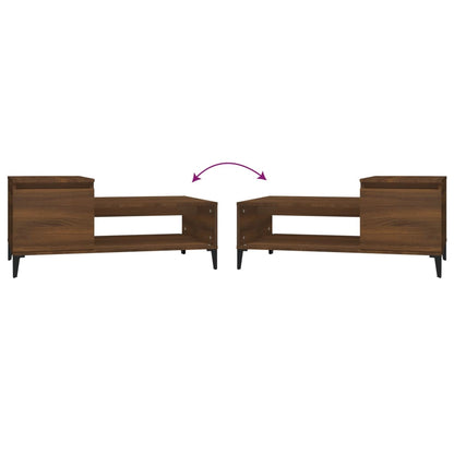 vidaXL Coffee Table Brown Oak 100x50x45 cm Engineered Wood