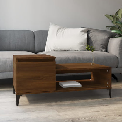 vidaXL Coffee Table Brown Oak 100x50x45 cm Engineered Wood