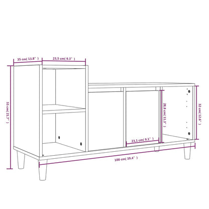 vidaXL TV Cabinet Sonoma Oak 100x35x55 cm Engineered Wood