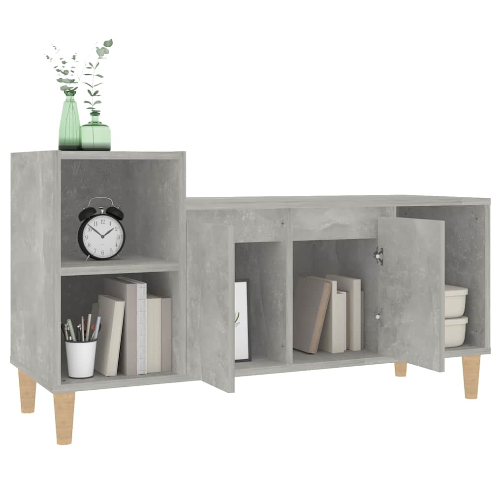 vidaXL TV Cabinet Concrete Grey 100x35x55 cm Engineered Wood